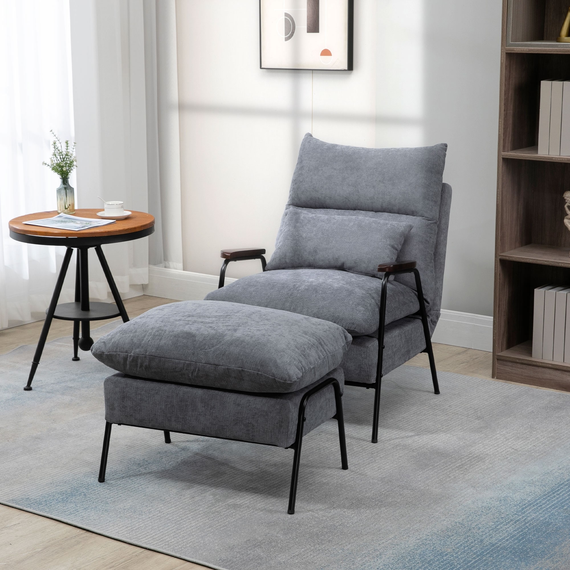Grey top comfy chair