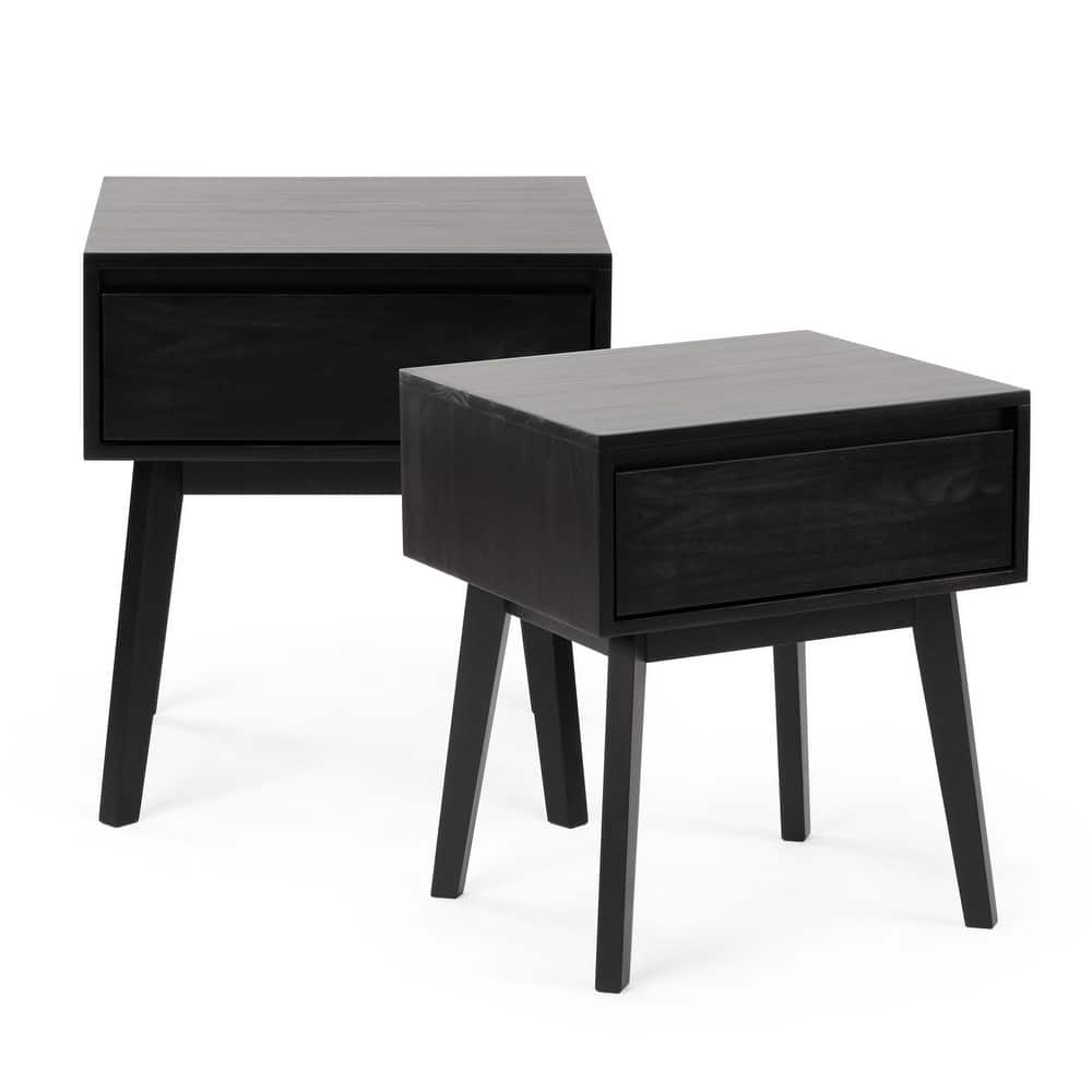 Max and Lily Scandinavian 1 -Drawer Nightstand - Set of 2