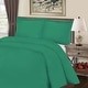 preview thumbnail 29 of 35, Superior 800 Thread Count Cotton Blend Duvet Cover Set Hunter Green - Full - Queen