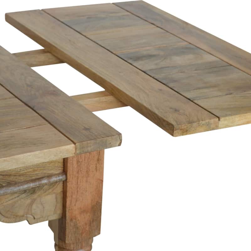 Artisan Furniture Solid Wood Granary Extension Dining Table,Beige