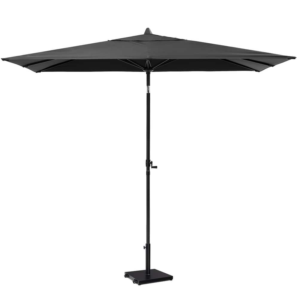 Pellebant Outdoor 9 x 5 FT Patio Market Umbrella Rectangular with Wheels Base Stand
