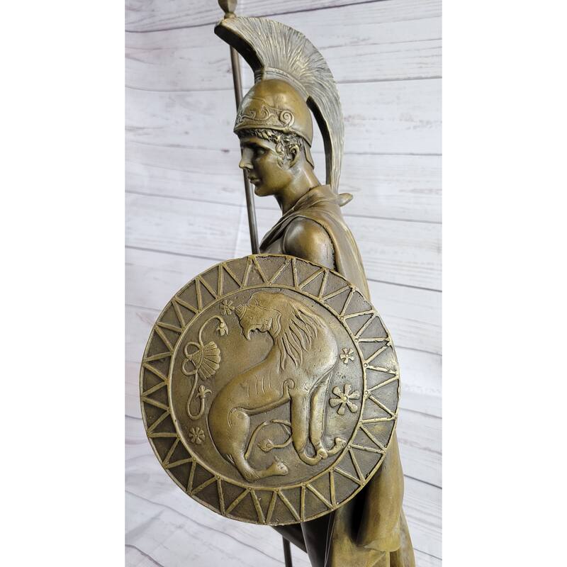 Greek Warrior Hero Achilles Hercules Odysseus Mythology Statue Sculpture Bronze Metal
