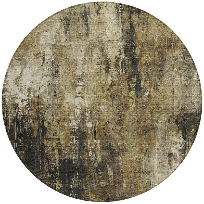 HomeRoots Abstract Transitional Rectangle Outdoor Rug