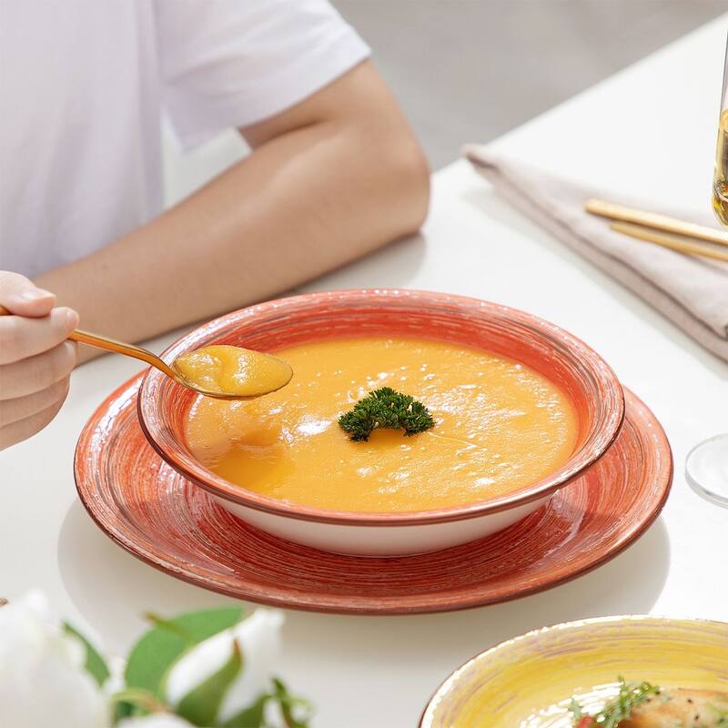 vancasso Albero Stoneware Hand-painted Multicolour Dinnerware Set