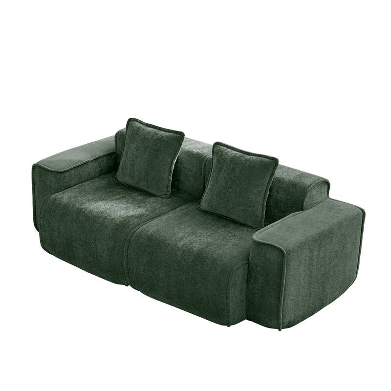 78.74" Velvet Loveseat Sofa Couch, 2-Seater Modern Modular Sofa