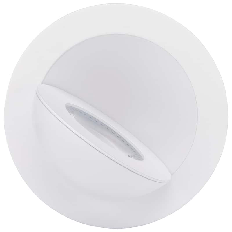 9 Watt CCT Selectable LED Direct Wire Downlight Gimbaled 4 Inch Round Remote Driver White