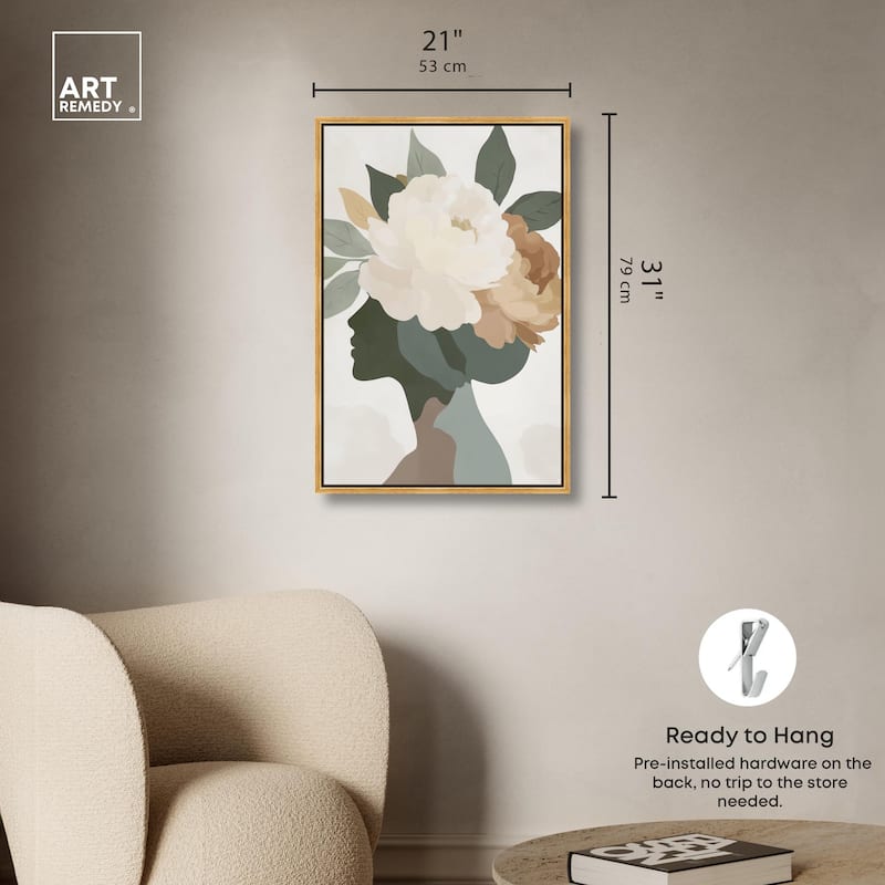Floral Headpiece I Canvas by Art Remedy