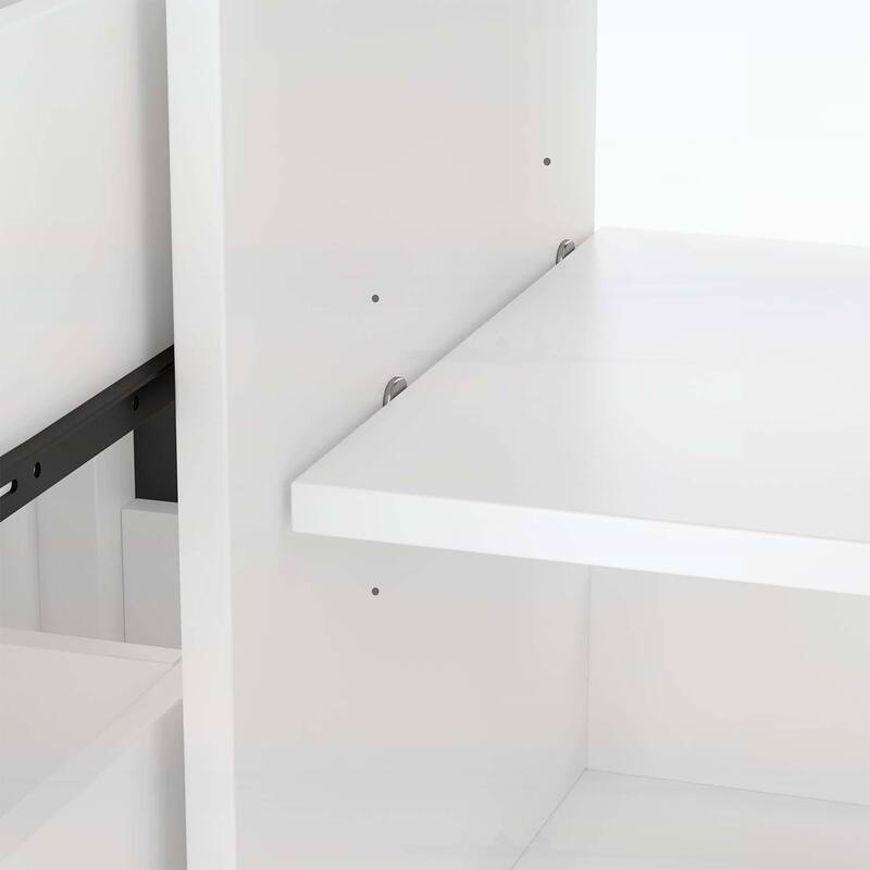 Bathroom Vanity Cabinet with One Flip Drawer and Two Drawers,with Sink