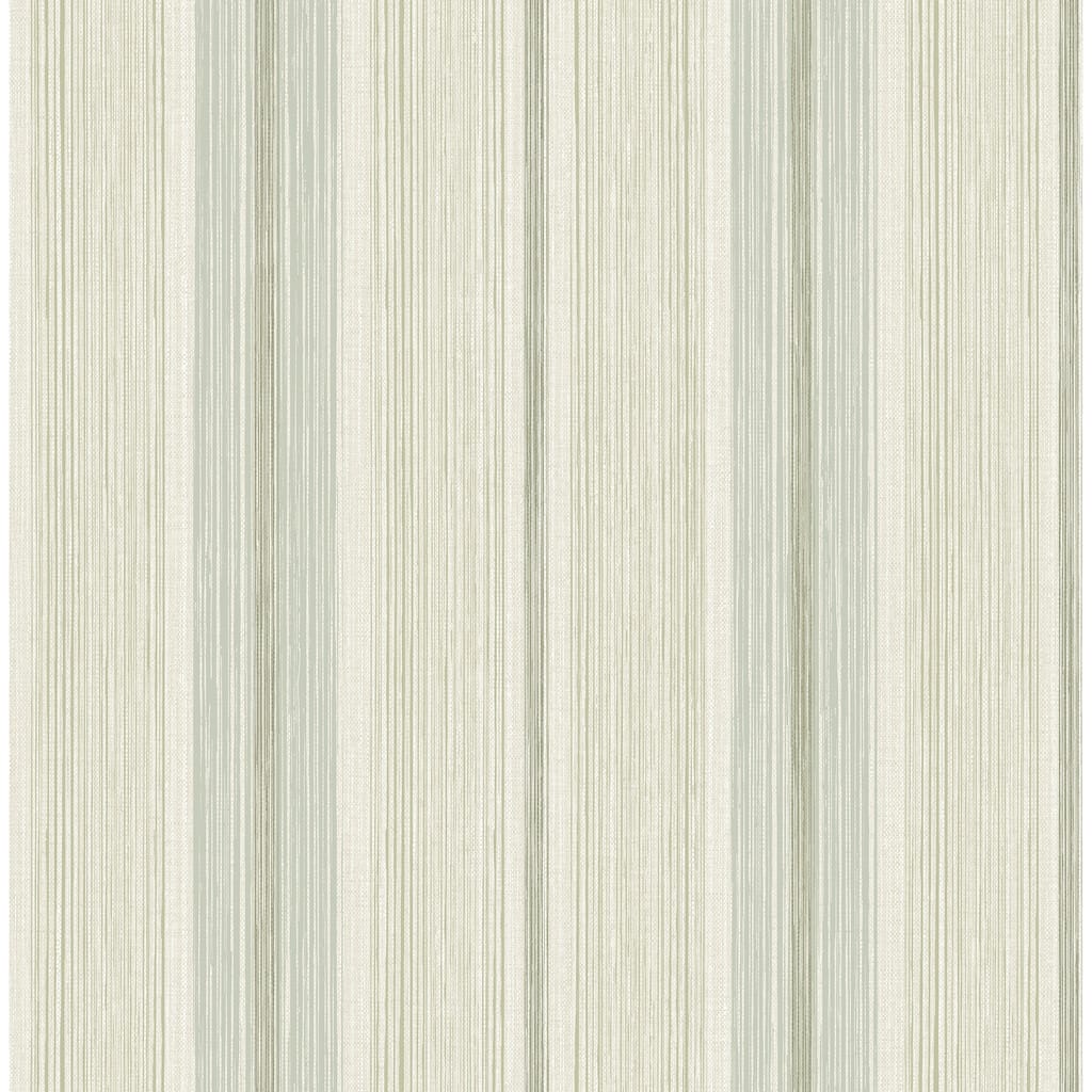 Chris Loves Julia x A-Street Prints Ames Seafoam Linen Stripe Wallpaper