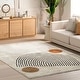 preview thumbnail 19 of 27, Nuloom Bevin Abstract Sky Fringe Area Rug 5' x 7'10" - Ivory