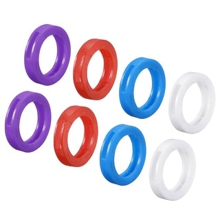 16Pcs 24mm Key Cap Cover Rings Identifier Coding Tag Silicone 4 Colors ...