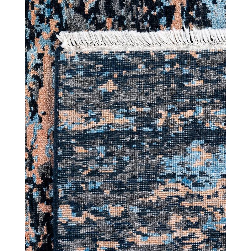 Ikat One-of-a-Kind Hand-Knotted Area Rug, Blue - 8' 2" x 10' 0"