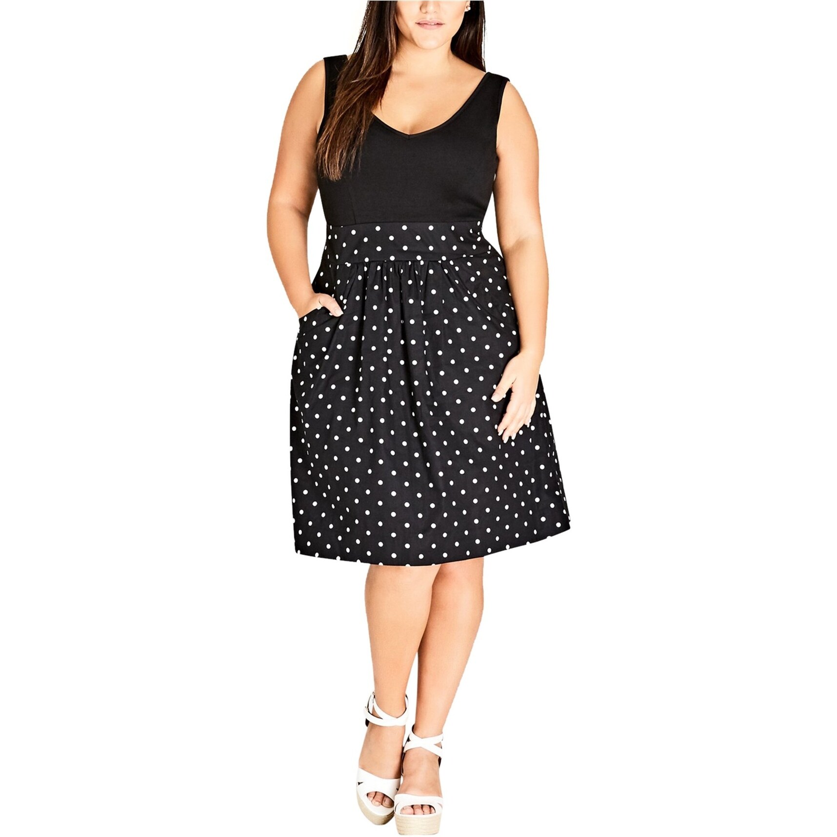city chic fit and flare dress City Chic Women's Plus Size Dress-Leilani 3D