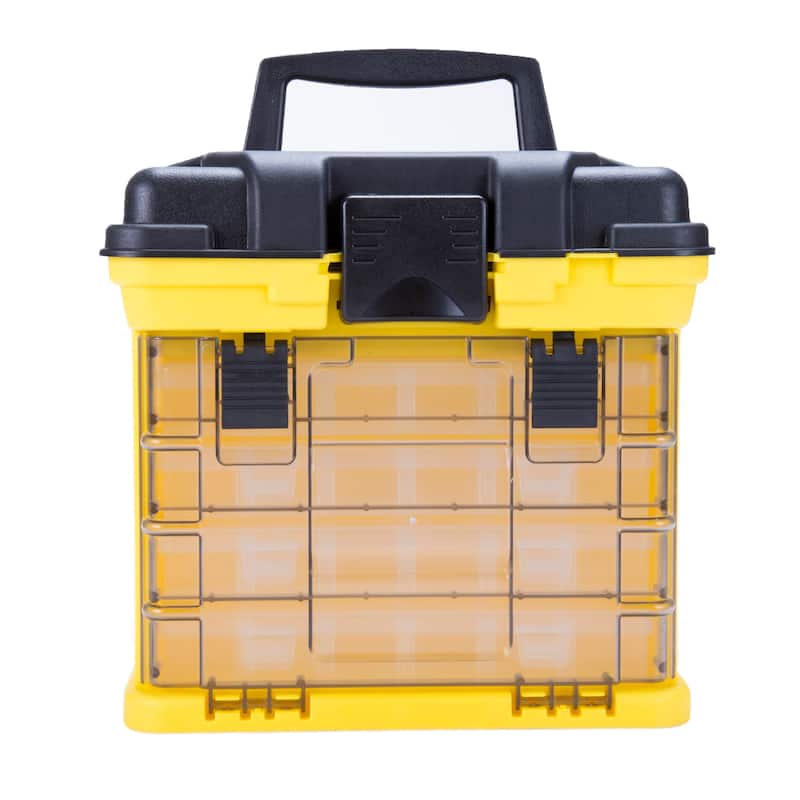 Portable Tool Box with Drawers - Durable Parts Organizer with 4 Compartments by Stalwart