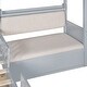 preview thumbnail 8 of 7, Grey Semi-enclosed House Bed Frame Twin Size Platform Bed Frame with Linen Upholstered Sofa, Drawers and Storage Shelf
