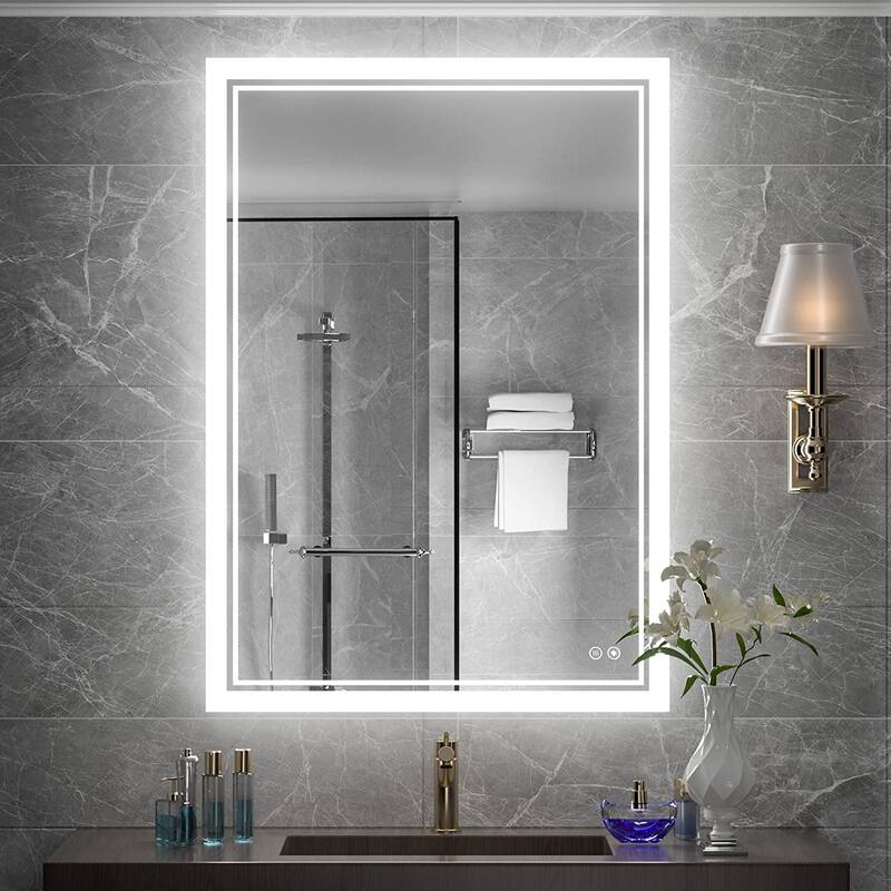 TokeShimi LED Bathroom Vanity Mirror, Anti-Fog Dimmable Wall Mirror - 20x28