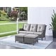 preview thumbnail 26 of 24, Gymojoy Outdoor Wicker Patio Sofa 3-Seat Rattan Sofa Furniture