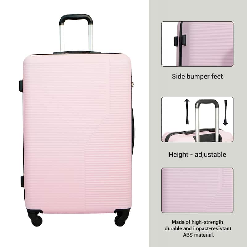 3-Piece Luggage Set ABS Lightweight & Durable Suitcase with Spinner Wheels, TSA Lock, (20/24/28)