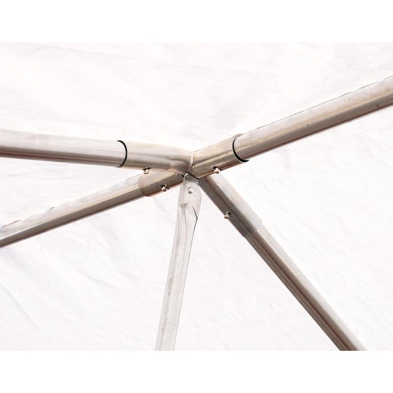Outsunny Large White Outdoor Canopy Tent w/ Removable Protective Sidewalls