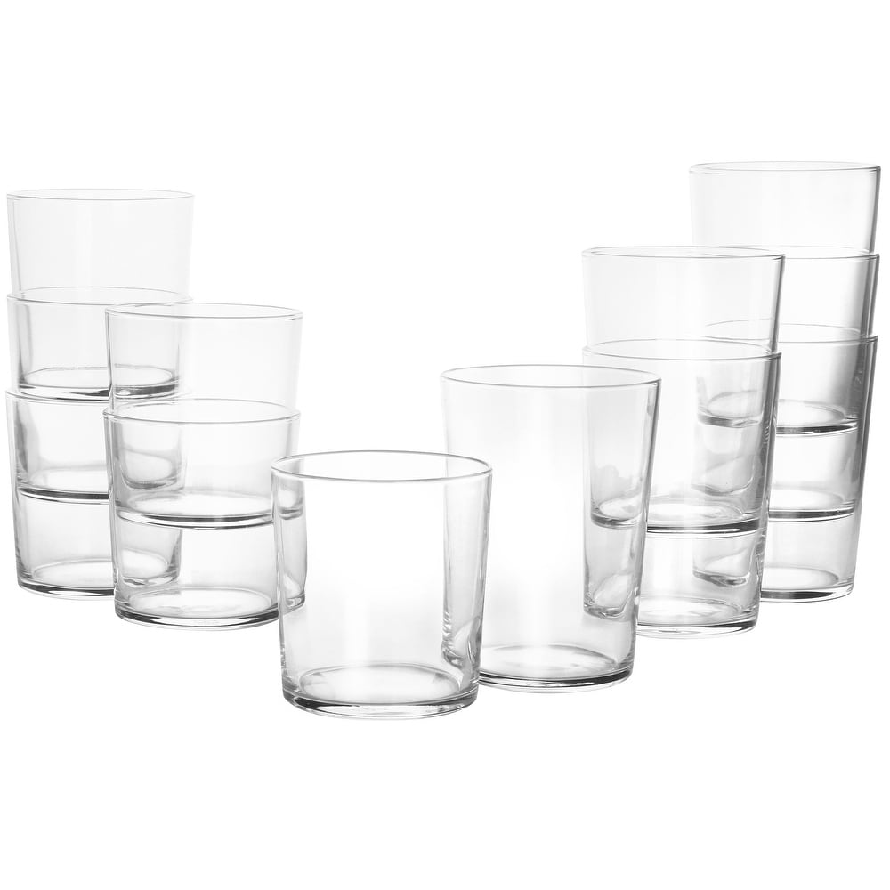 Eternal Night 4 - Piece 16oz. Glass Drinking Glass Glassware Set