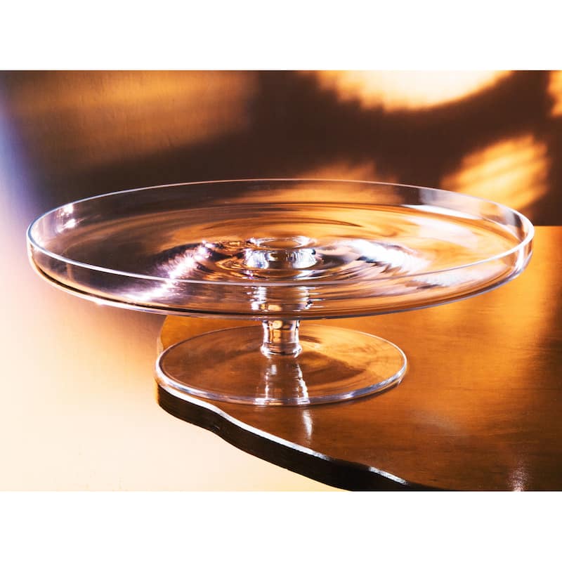 Majestic Gifts Inc. Cake Stand -Classic Clear W/ Rim - 11.75"