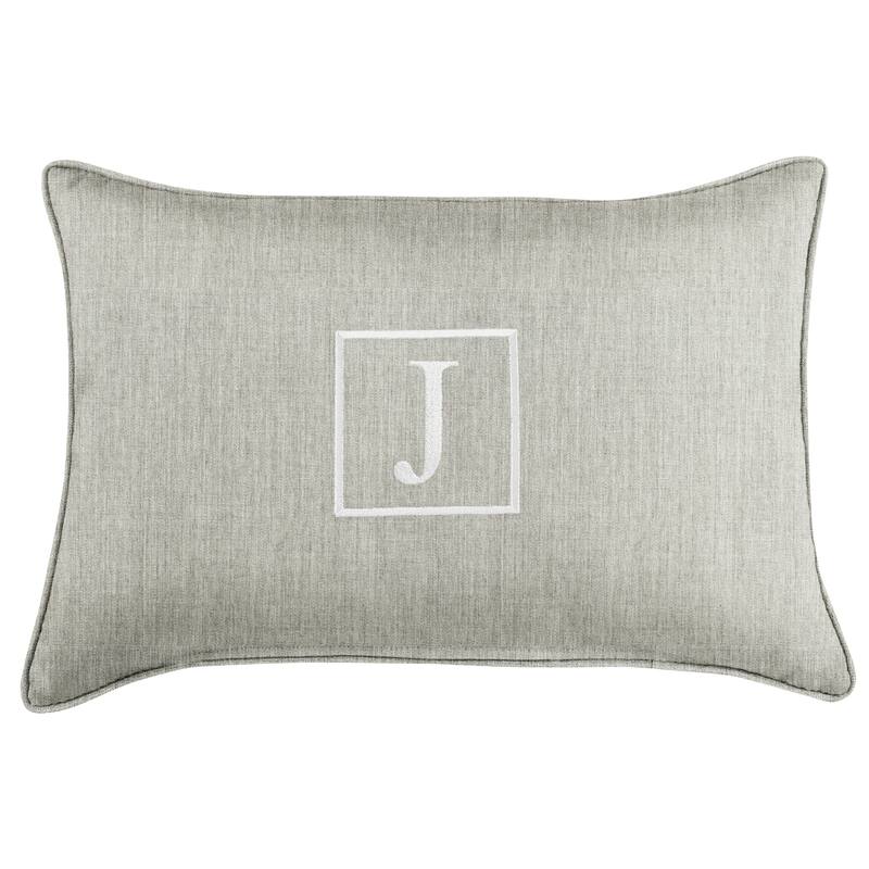 Sunbrella Canvas Monogram Indoor/Outdoor 13x20 Corded Pillow (Single)