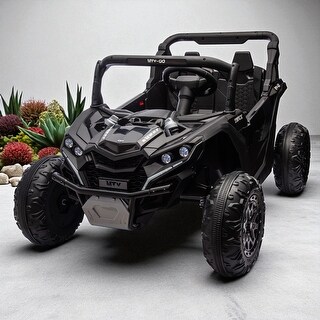 24V 2-Seater Kids Ride On UTV with Remote Control, Suspension, Music, Bluetooth, Storage, LED Lights for Ages 3+