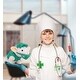 preview thumbnail 4 of 4, DolliBu Squat Piggy Doctor Plush Toy with Scrub Uniform and Cap Outfit - 7 inches