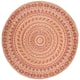 SAFAVIEH Handmade Natural Fiber Valentien Casual Jute Rug - 8' x 8' Round - Pink/Natural