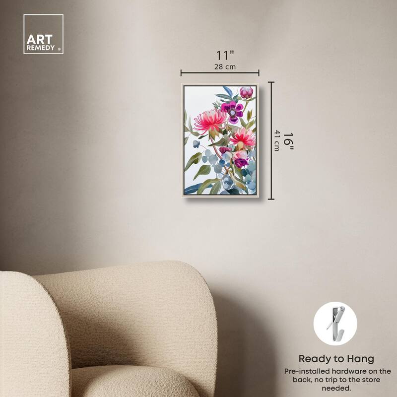 Watery Petals II Canvas by Art Remedy