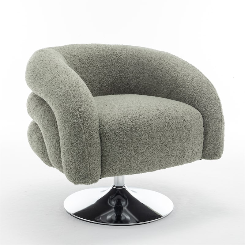 Modern Swivel Teddy Upholstered Sofa Chair