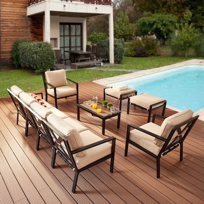 Patio Festival X-Back 9-Piece Outdoor Conversation Set
