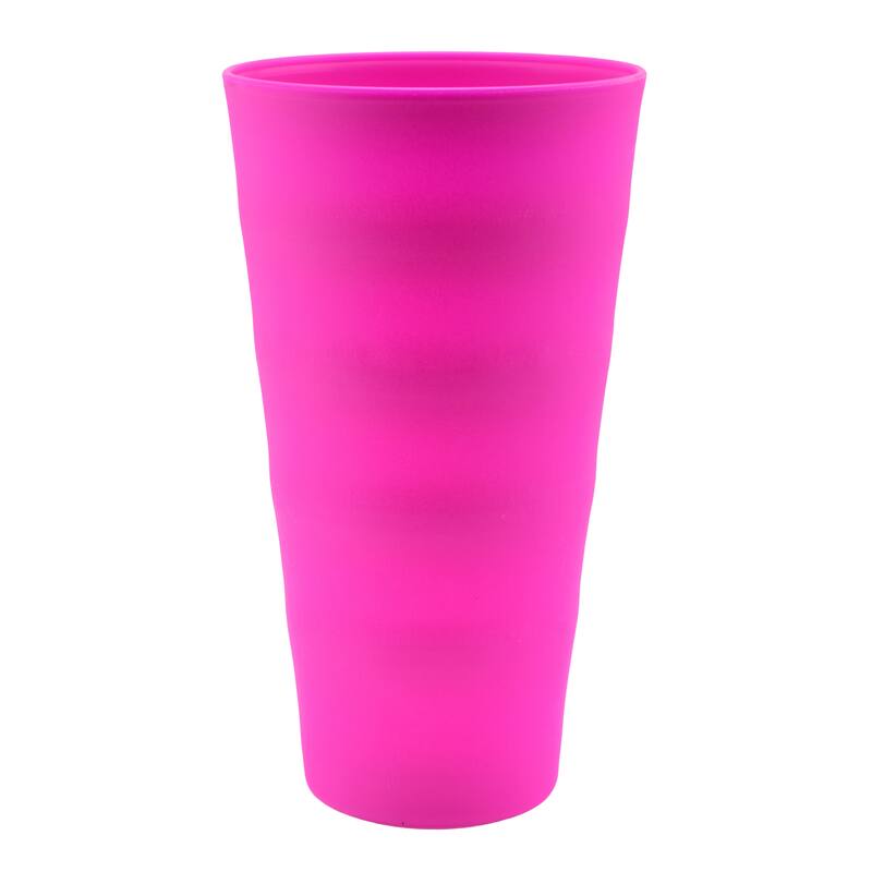 Break-Resistant Plastic Cups 18oz, Reusable Design - Single - Pink