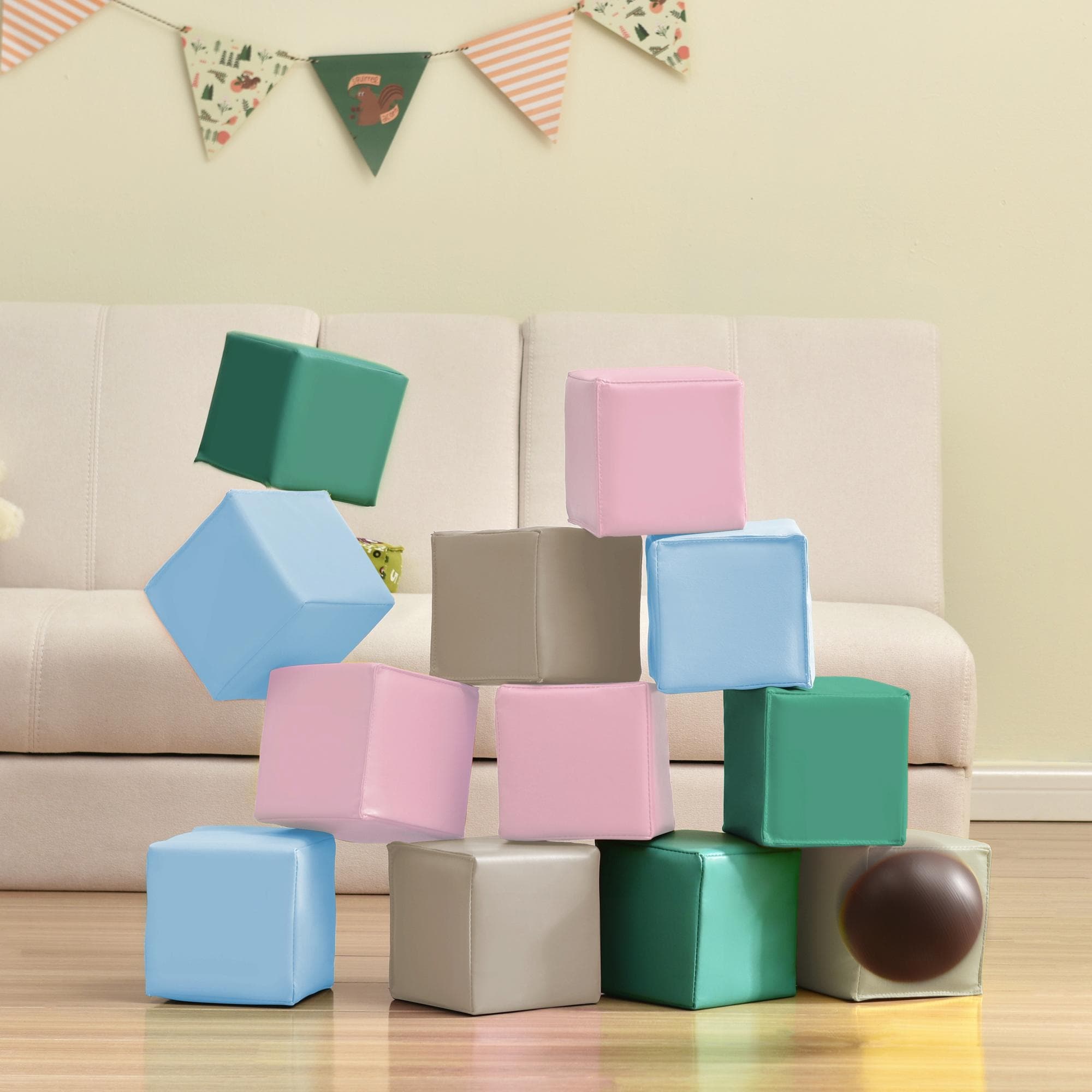 SoftZone Toddler Foam Block Playset Safe and Colorful Building Blocks for Kids