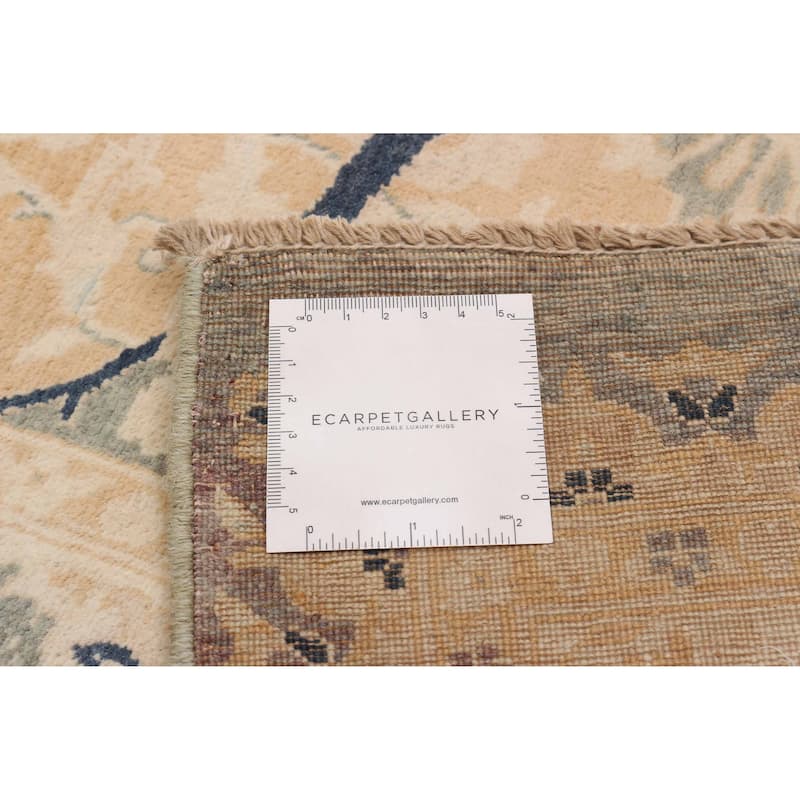 ECARPETGALLERY Hand-knotted Peshawar Finest Ivory Wool Rug - 8'11 x 11'10