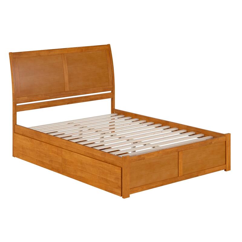 Portland Platform Bed with Footboard and Storage Drawers