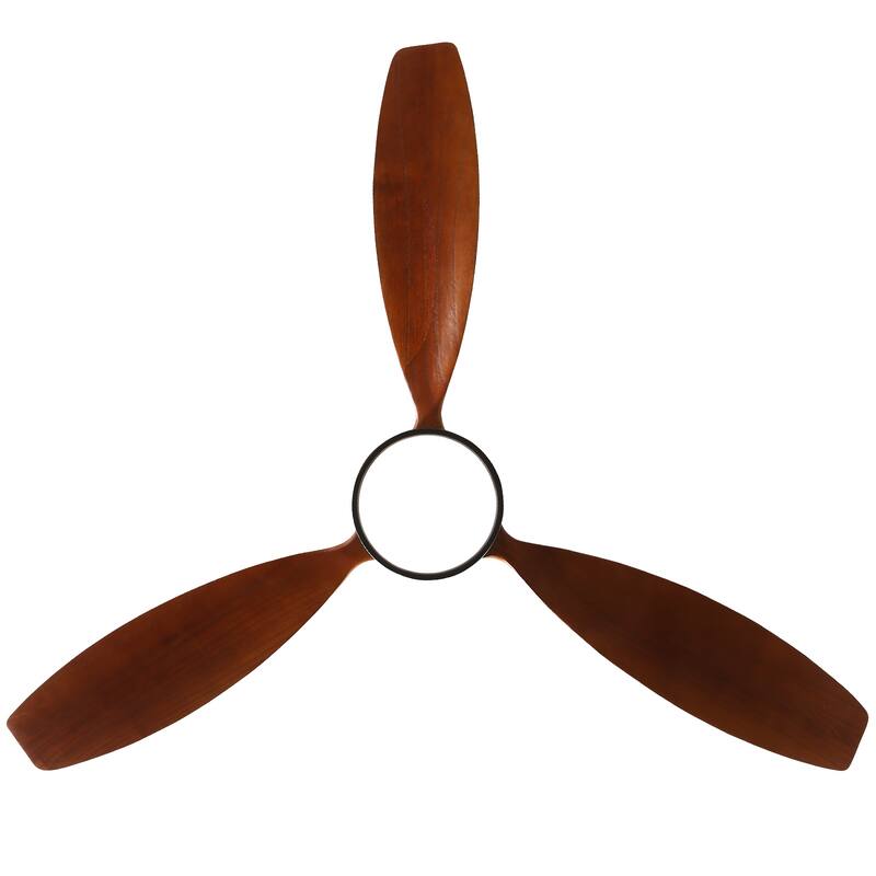 Sofucor 52" Indoor Wood Ceiling Fan Light with Remote, Integrated Light Optional