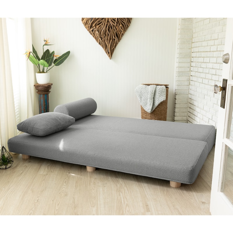 Jaxx Avida Daybed - Fold Out Queen Sleeper - Premium Boucle: Sleek and Modern Lounge for Relaxing and Overnight Guests