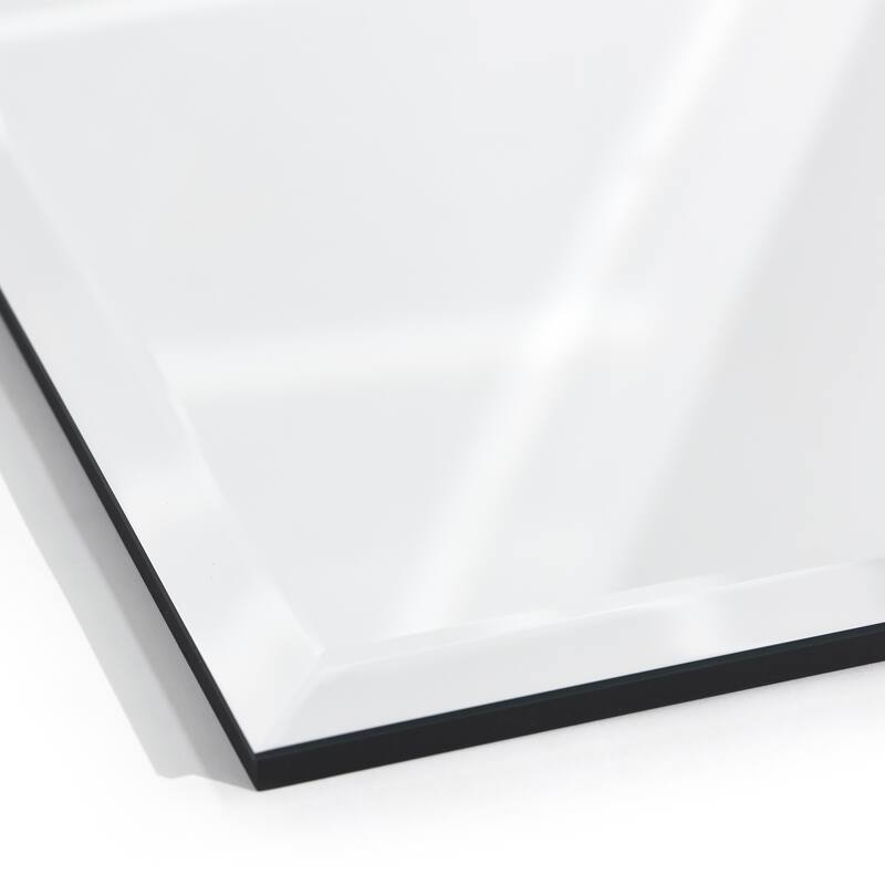 Frameless Beveled Prism Wall Mirror - Clear