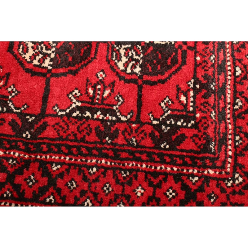 ECARPETGALLERY Hand-knotted Teimani Red Wool Rug - 4'0 x 6'1