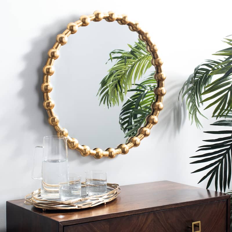 SAFAVIEH Eden Gold 25-inch Round Decorative Mirror - 25" x 25" x 1.8"