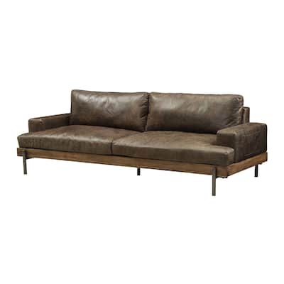 Gomran Distress Chocolate Upholstery Sofa