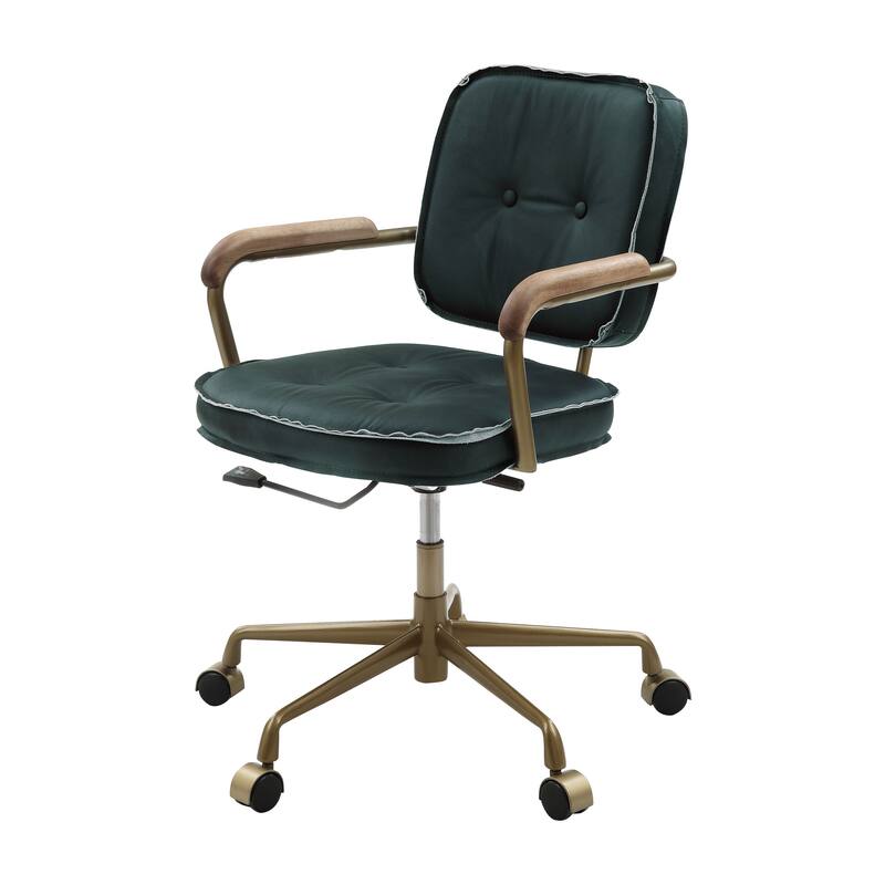 ACME Siecross Office Chair, Emerald Green Leather