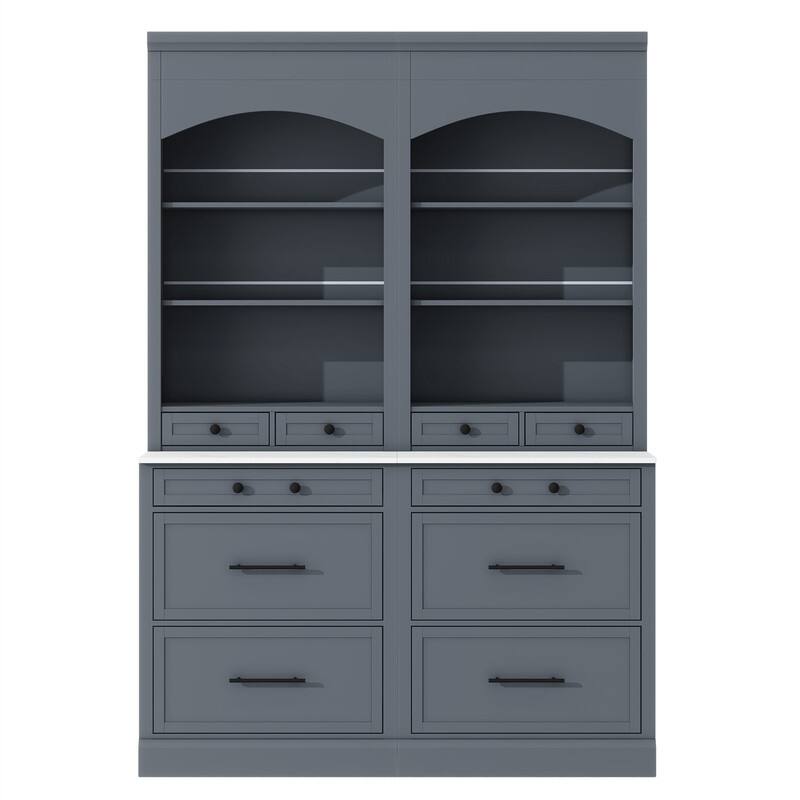 Freestanding Kitchen Pantry Cabinet Combo/Single Kitchen Pantry, Tall Kitchen Hutch with Storage Drawers and Adjustable Shelf