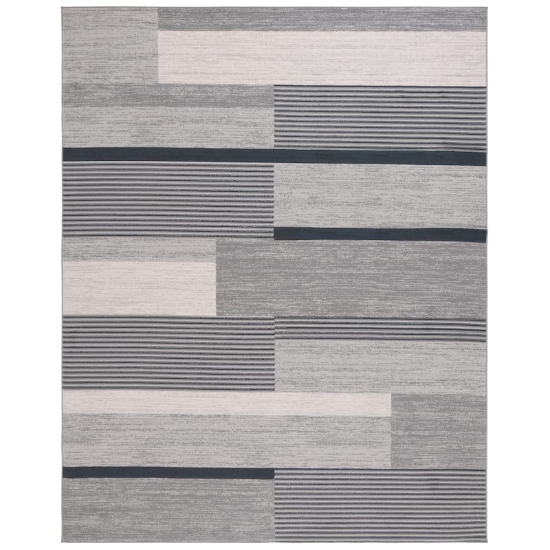 SAFAVIEH Odyssey Pricilla Modern Abstract Rug - 9' x 12' - Grey/Black Ivory