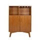 preview thumbnail 14 of 13, Rustic Wooden Sideboard Buffet Cabinet Wine Bar Cabinet with Wine Glass Holder & Wine Bottle Rack for Home Dining Room, Brown
