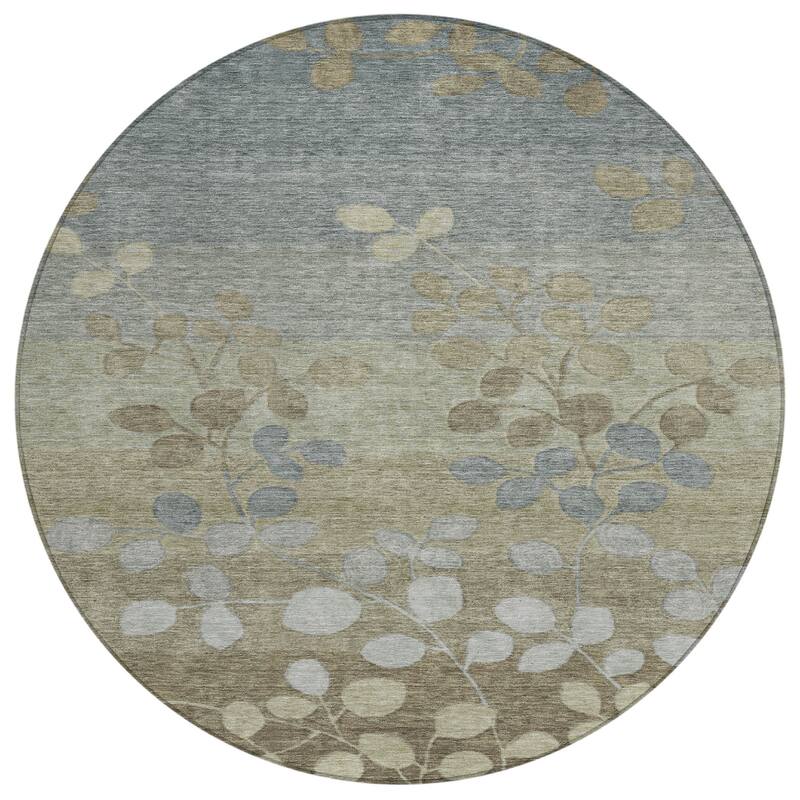HomeRoots Floral Transitional Rectangle Outdoor Rug