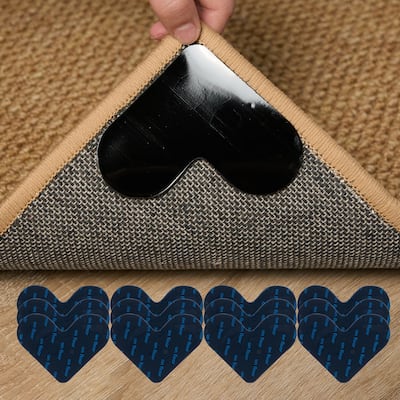 Non Slip Rug Tape / Adhesive - Black - 3.74" x 2.95"