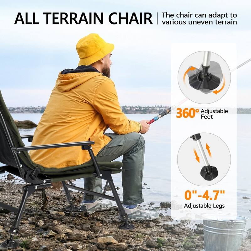 VINGLI Heavy Duty Fishing Chair Support 440 LBS