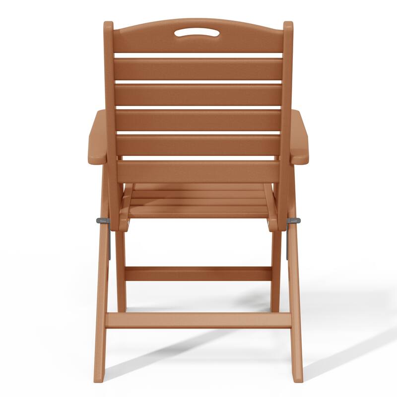 Laguna Foldable Highback Patio Dining Chair with Adjustable Recline Feature